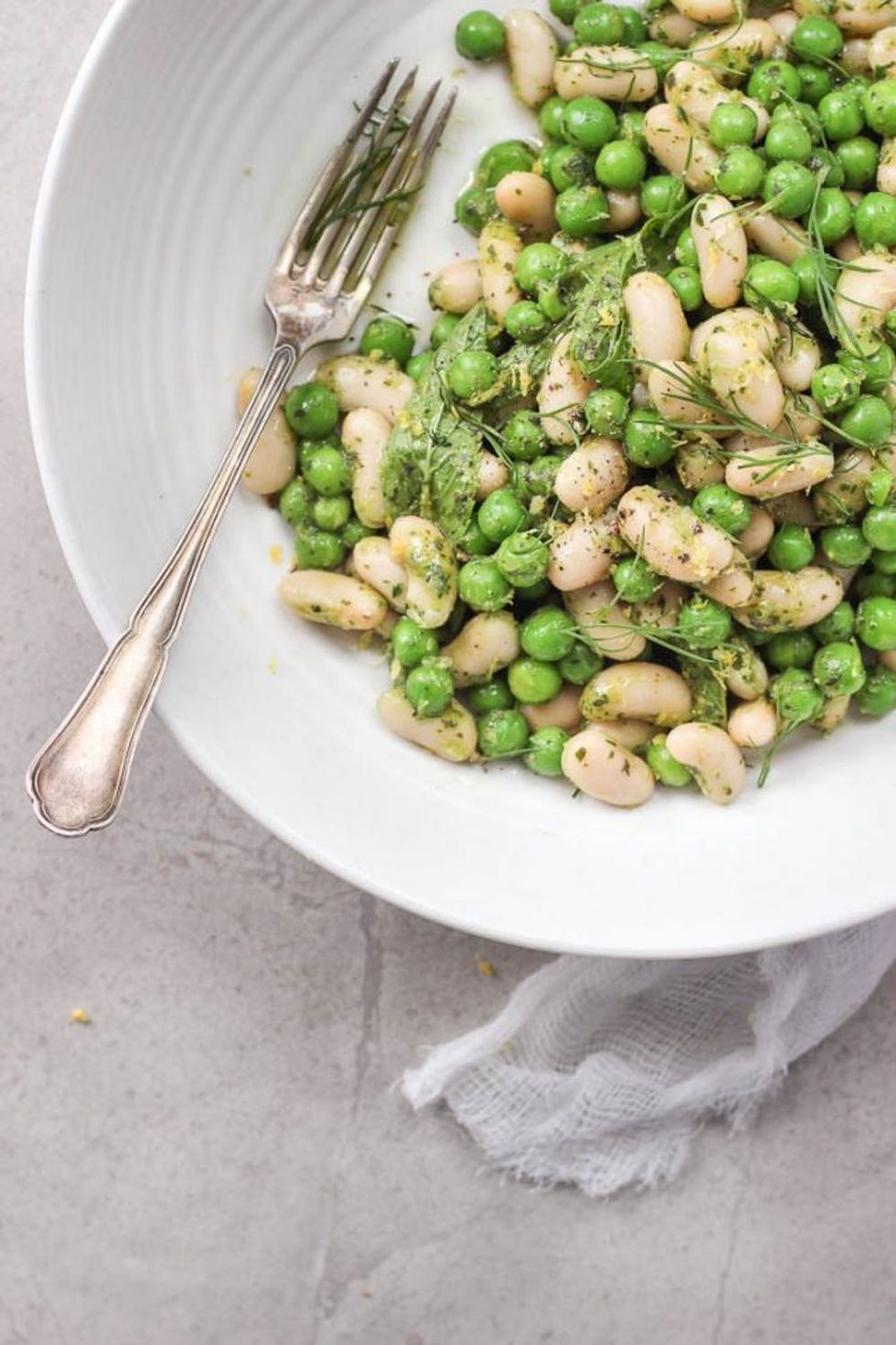 White Bean and Pea Salad With Spring Herb Pistou
