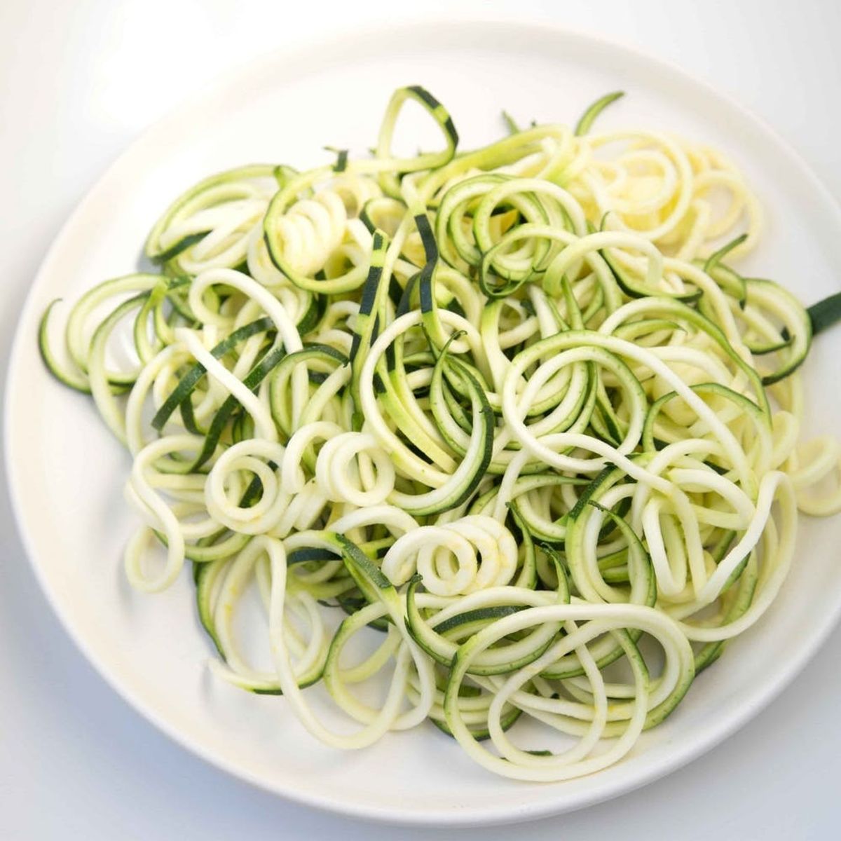 White bowl filled with Zoodles