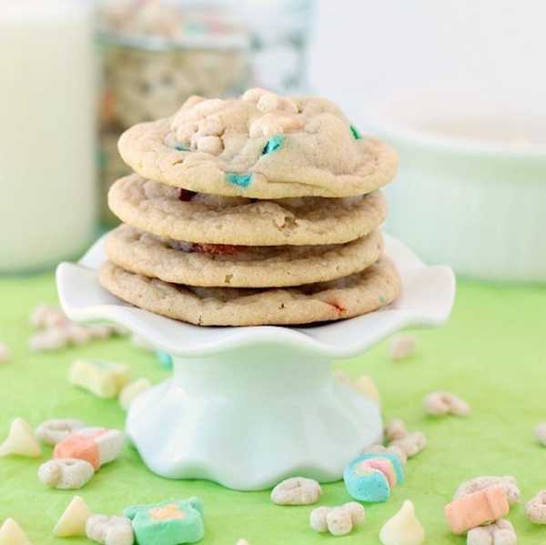 White Chocolate Lucky Charms Cookies