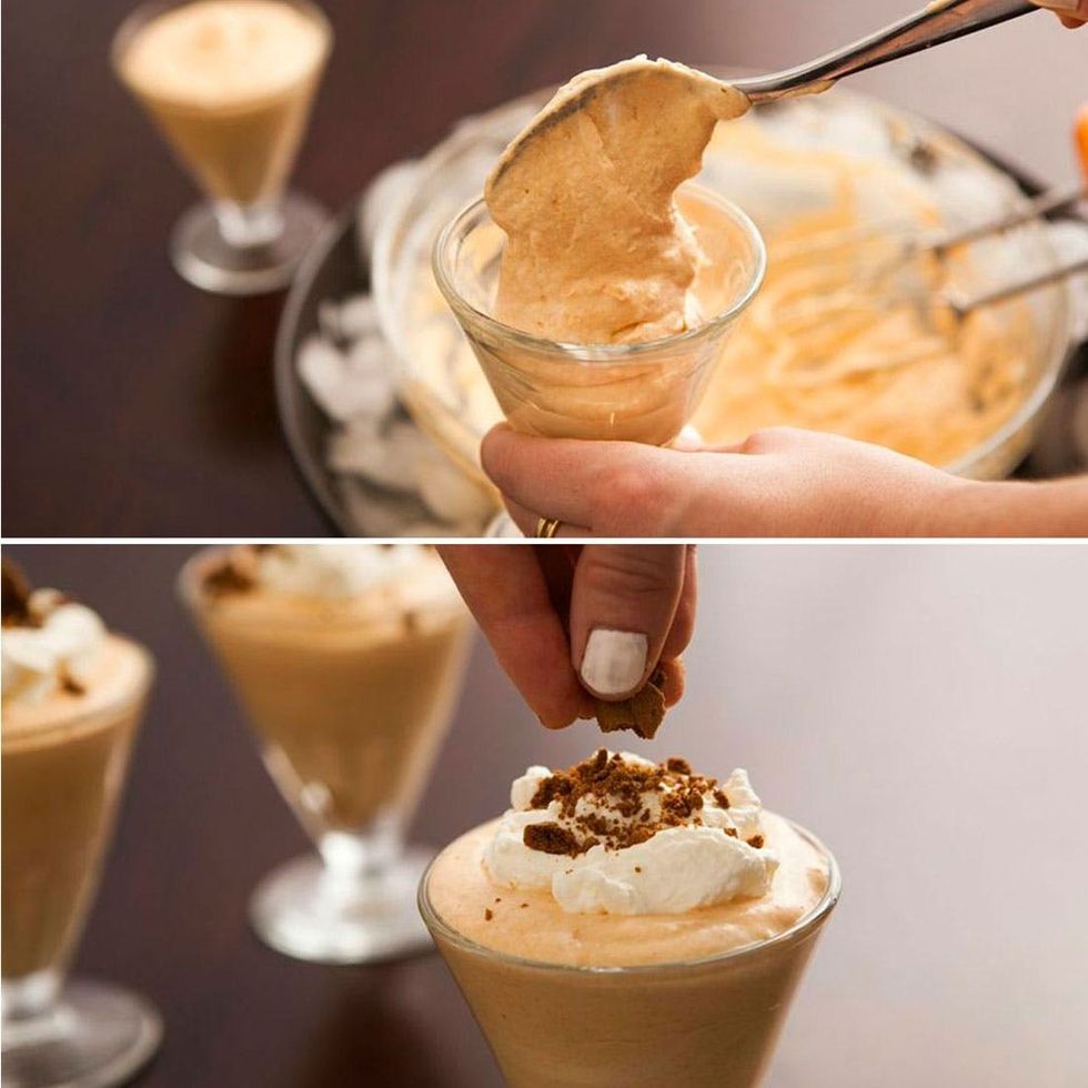 White Chocolate Pumpkin Mousse with Spiked Whipped Cream Recipe