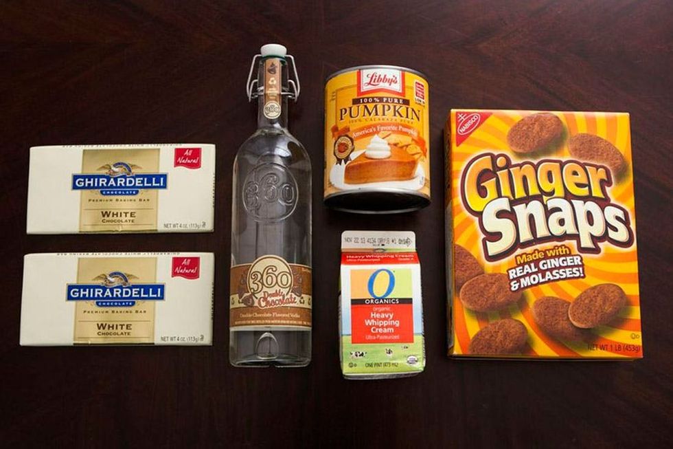 white chocolate pumpkin mousse