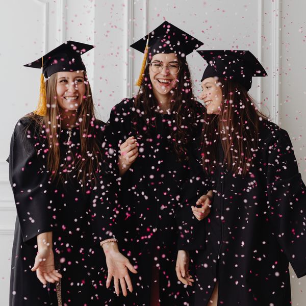 Graduation Hat Poof Sleeve Dress - Fleurty Girl