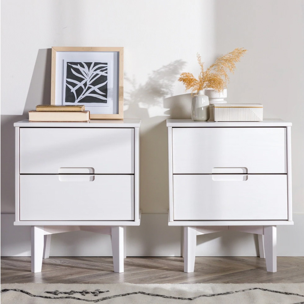 white nightstands with drawers