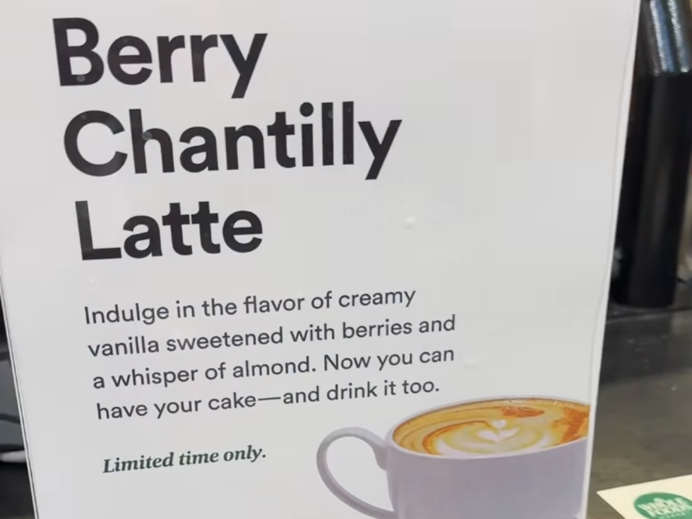 Whole Foods Berry Chantilly Latte