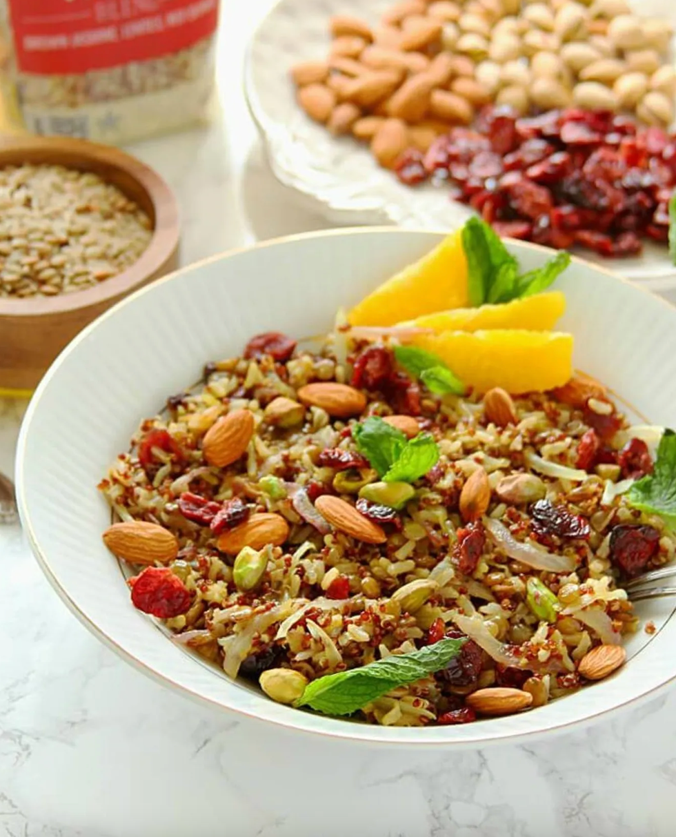 Whole Grain Persian Jeweled Pilaf
