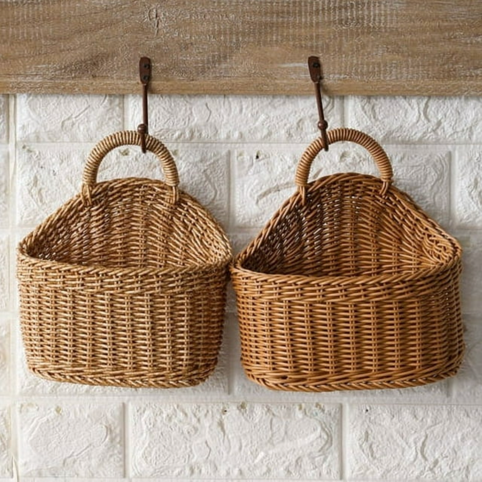 Wicker Planter Storage Baskets