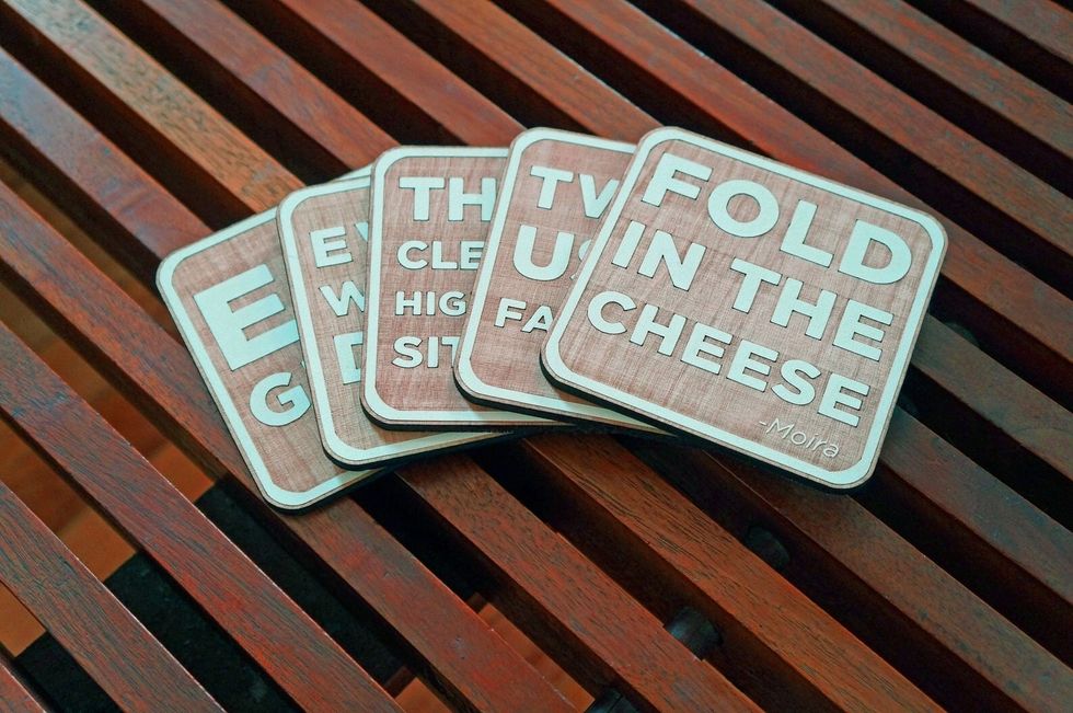 WiederHOCreations Schitt's Creek Coaster Set
