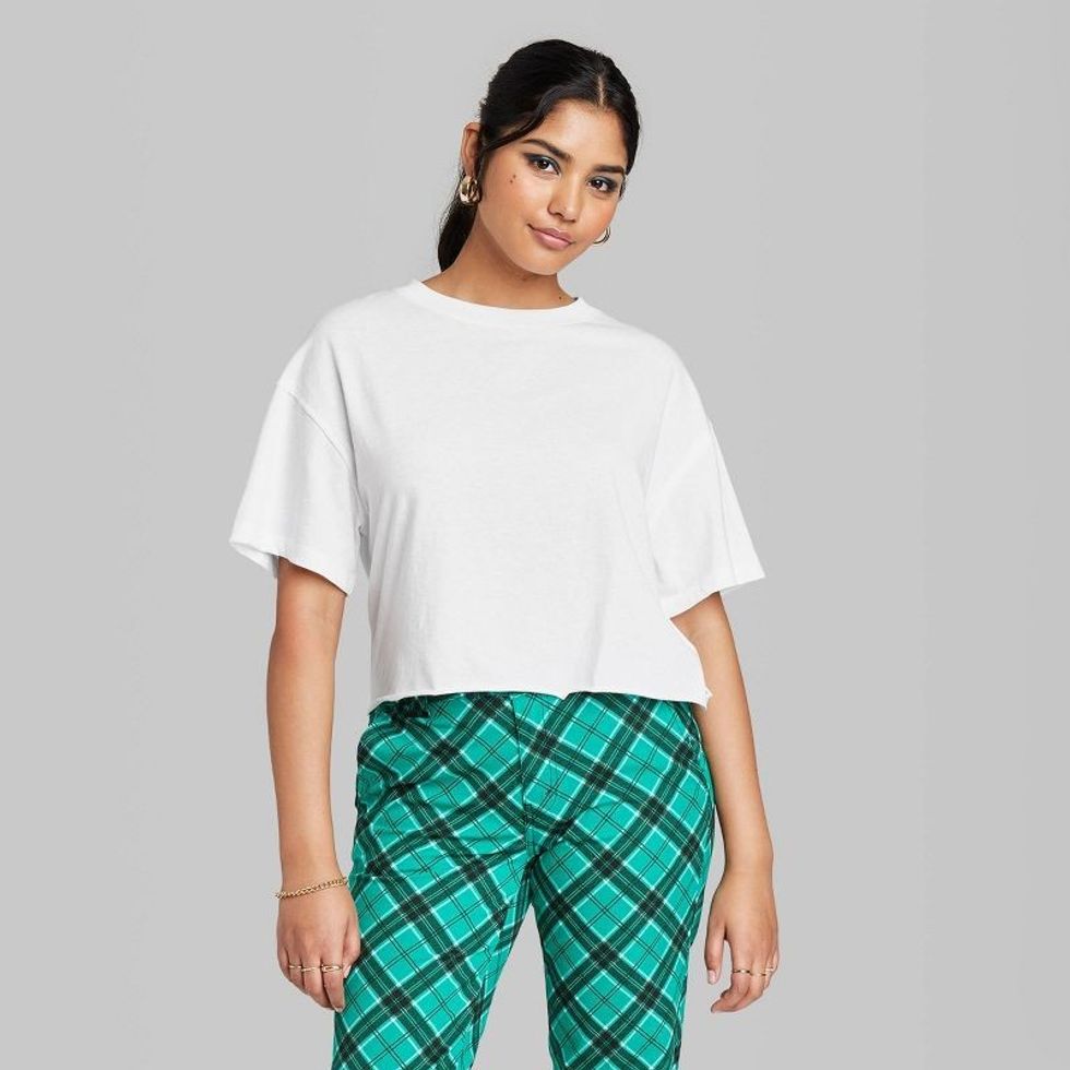 Wild Fable Short Sleeve Relaxed Fit Cropped T-Shirt