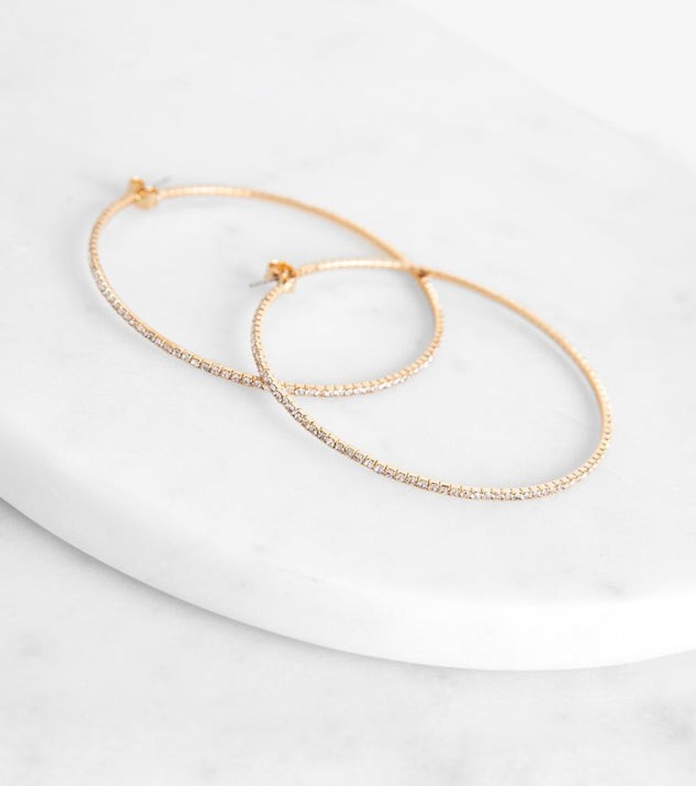 Windsor Stunning Sparkle Large Hoop Earrings