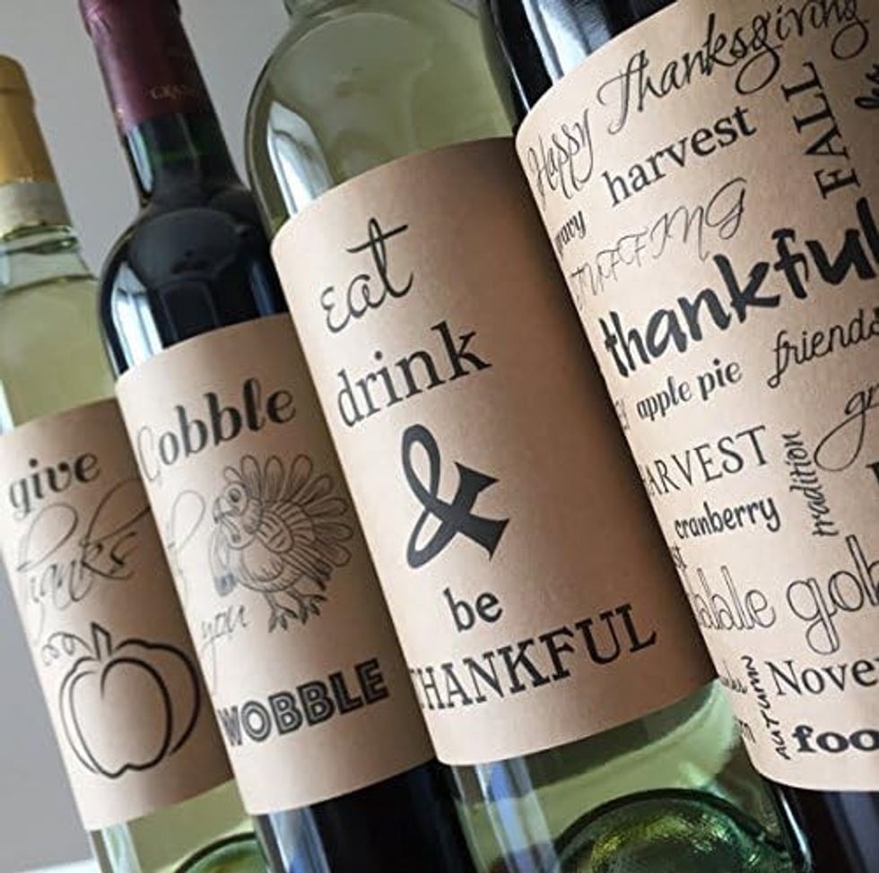 wine labels for thanksgiving
