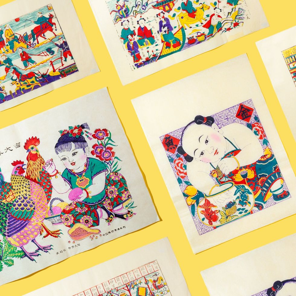 Wing On Wo & Co Lunar New Year Woodblock Prints