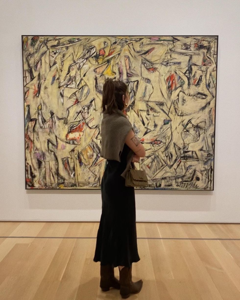 woman at an art museum