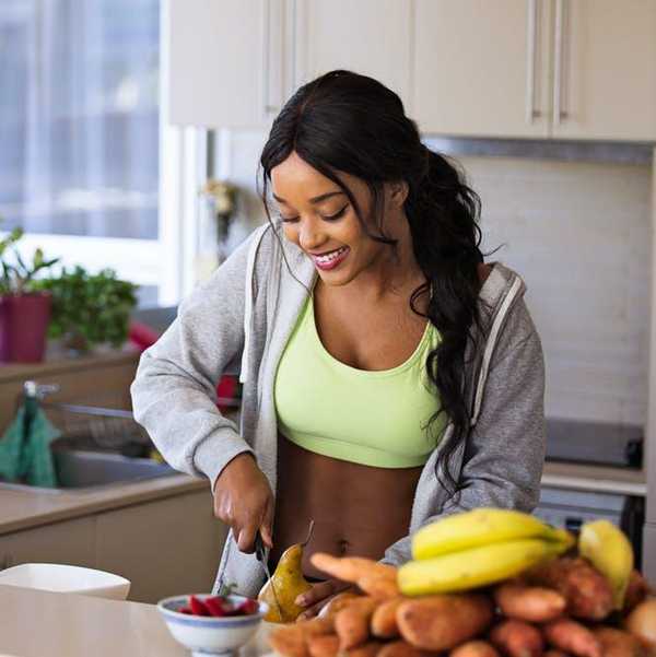 woman cooking in the kitchen