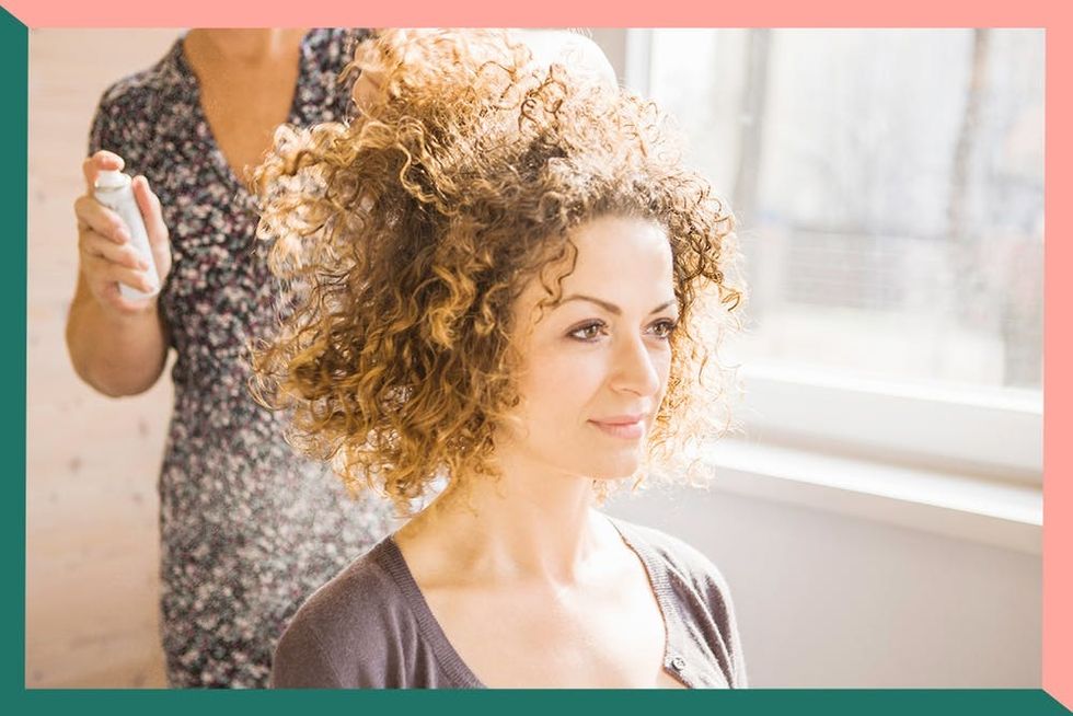 Woman Curly Hair Styling