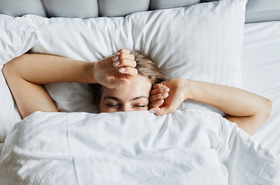 woman getting ready for bed