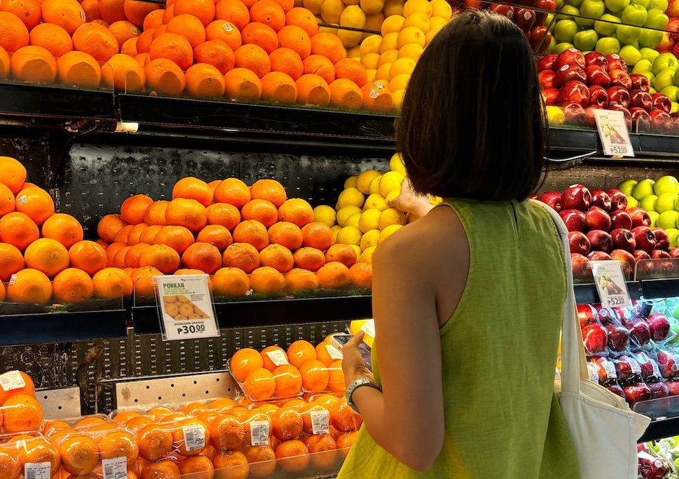 woman shopping in a grocery store