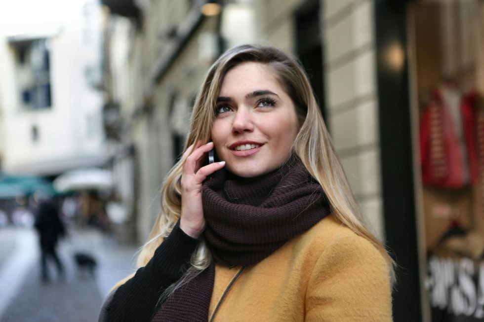 woman talking on the phone