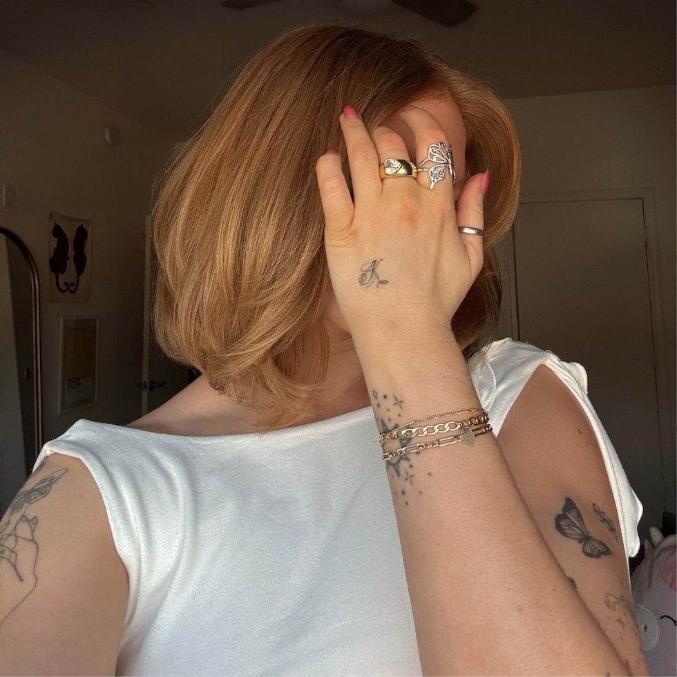 woman with copper hair