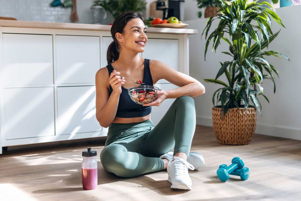 woman working out