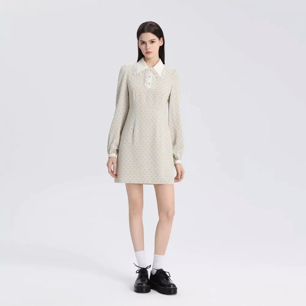 Women's Balloon Long Sleeve Mini Dress