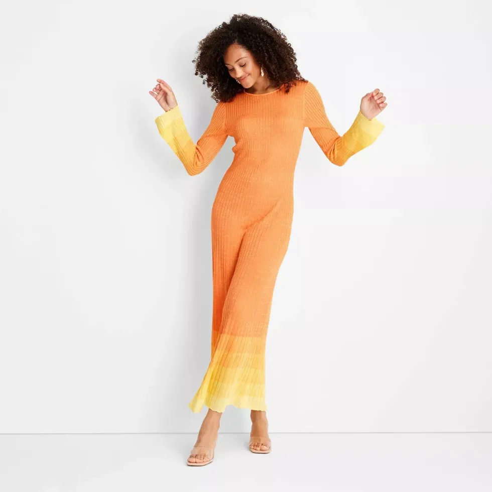 Women's Long Sleeve Open Back Maxi Dress - Future Collective\u2122