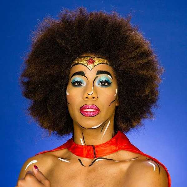 Wonder Woman Halloween makeup look