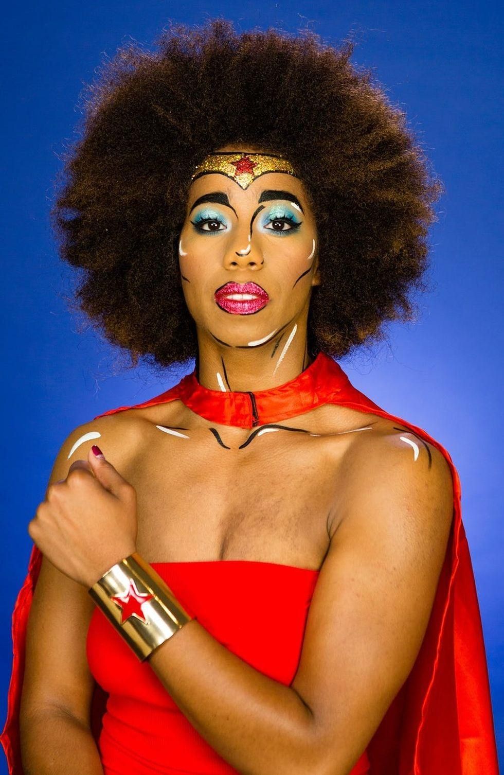 Wonder Woman Halloween makeup look