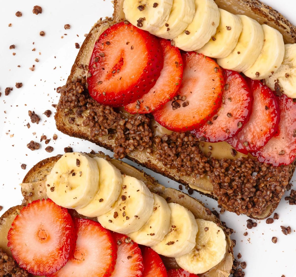work from home healthy snacks fruit toast