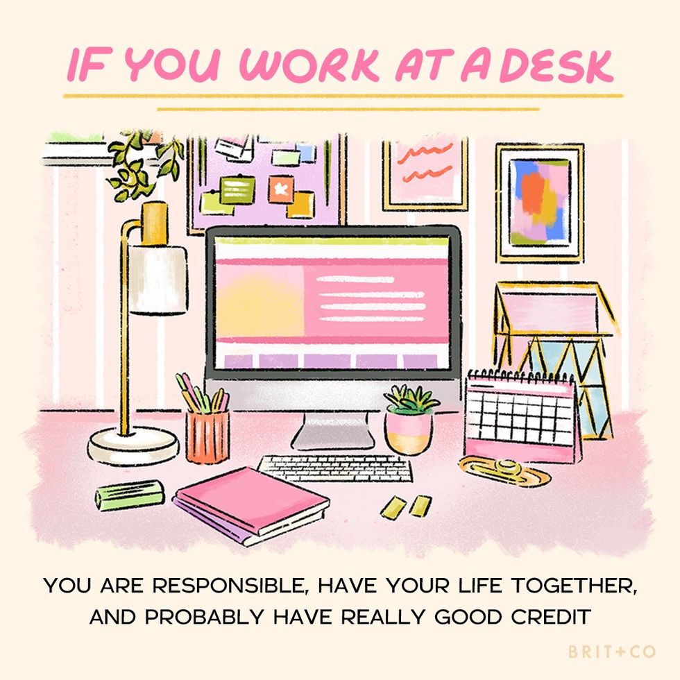 working at a desk
