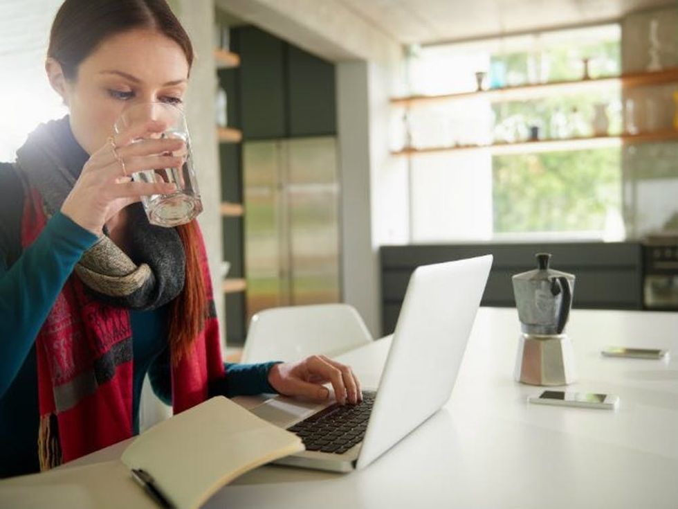 working drinking water