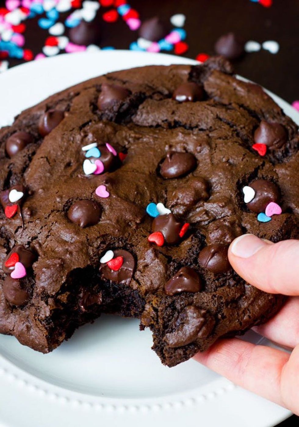 XXL Death by Chocolate Cookie Valentine's Day Desserts