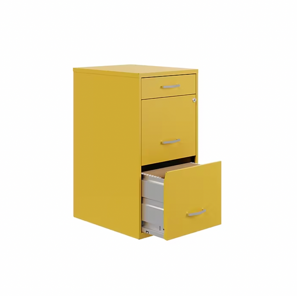 yellow file cabinet
