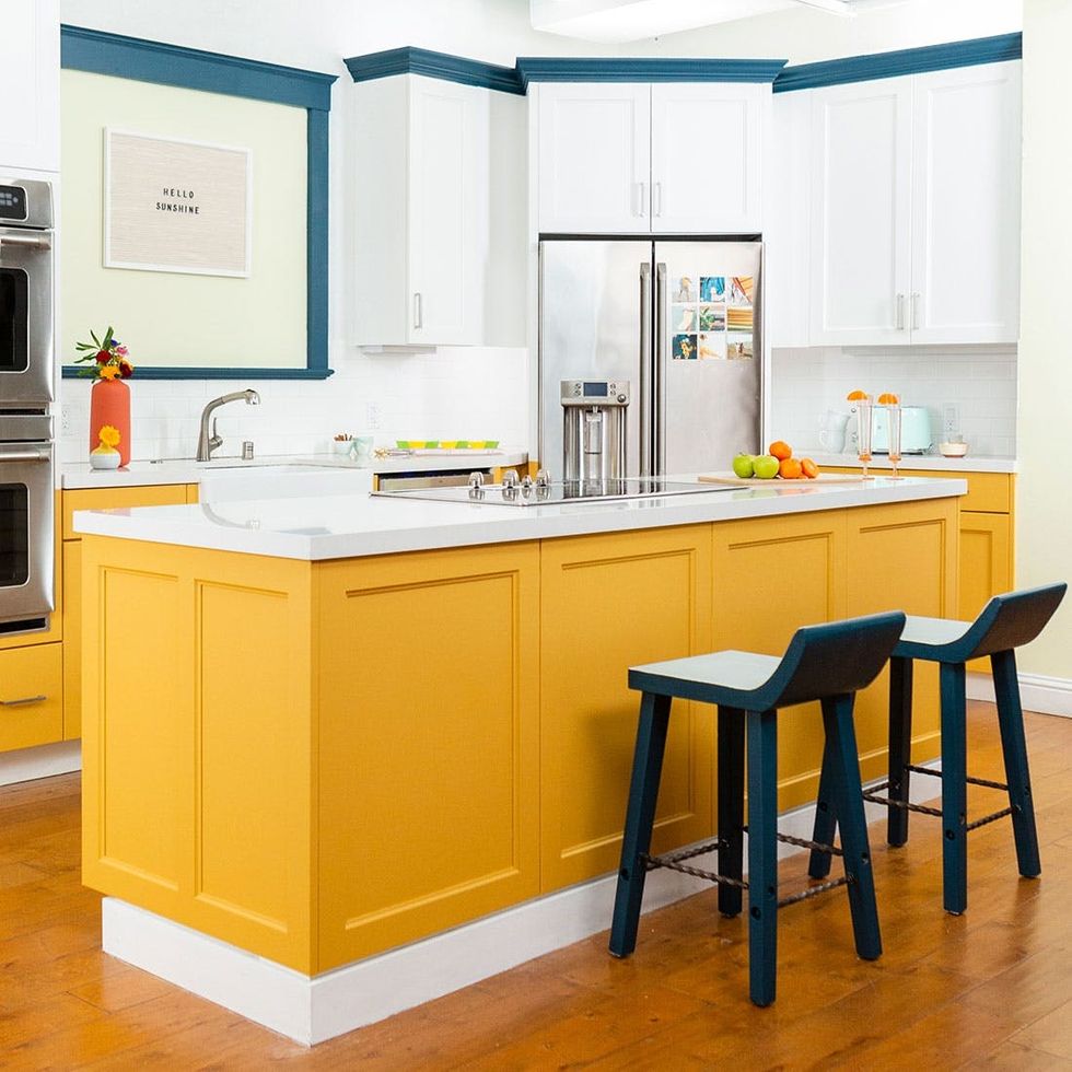 yellow kitchen