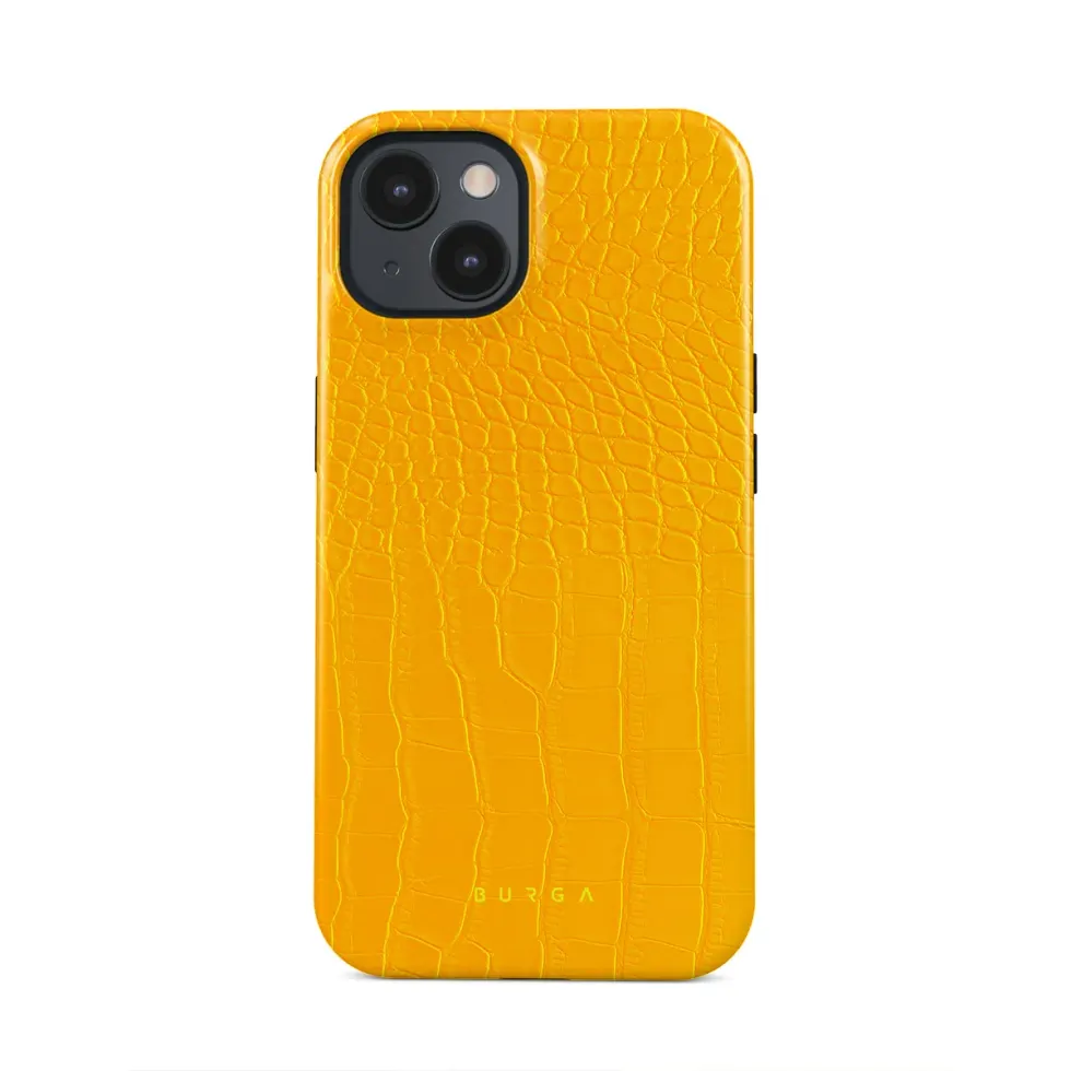 yellow snake skin phone case