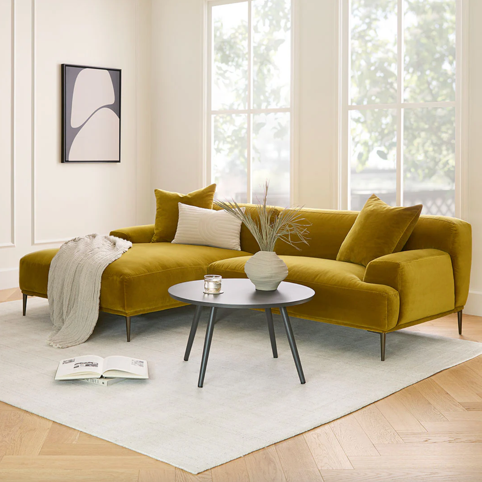 yellow sofa