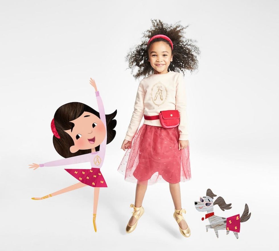 Young girl wearing Janie and Jack Juno Valentine collection