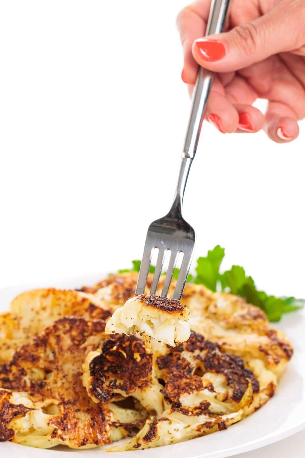 Za\u2019atar Crusted Cauliflower Steaks