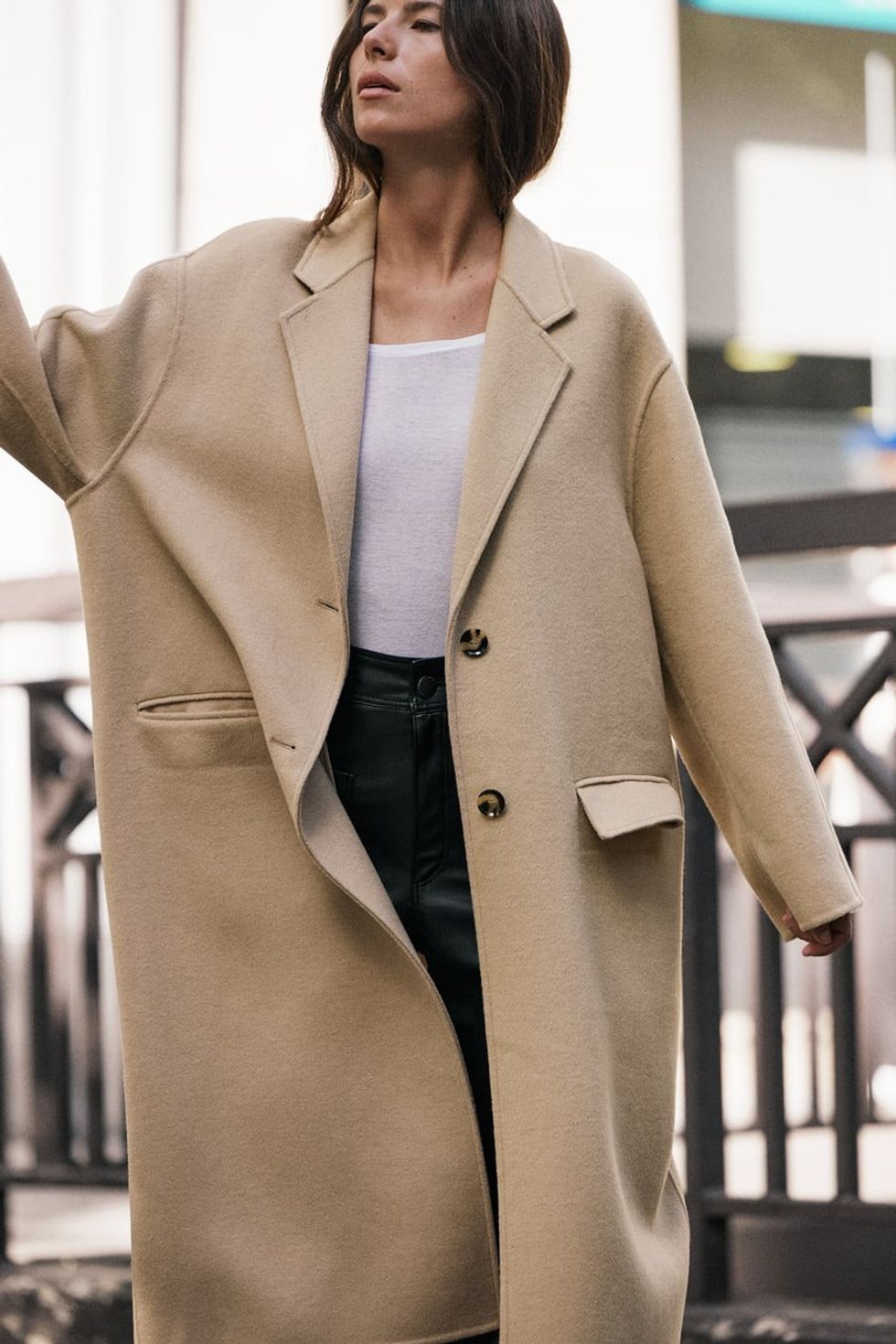 Zara Double-Faced Wool Blend Coat