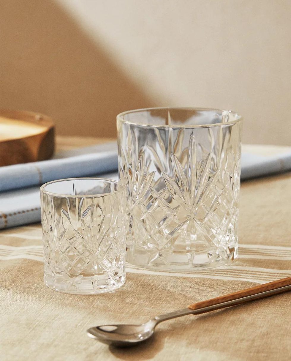 Zara Home Crystalline Tumbler With Raised Design