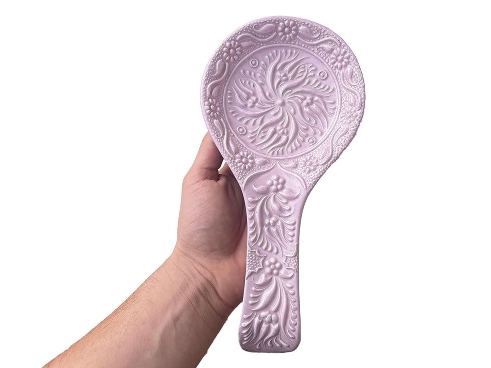 Zee Rustic Home Decor Ceramic Lilac Color Spoon Rest