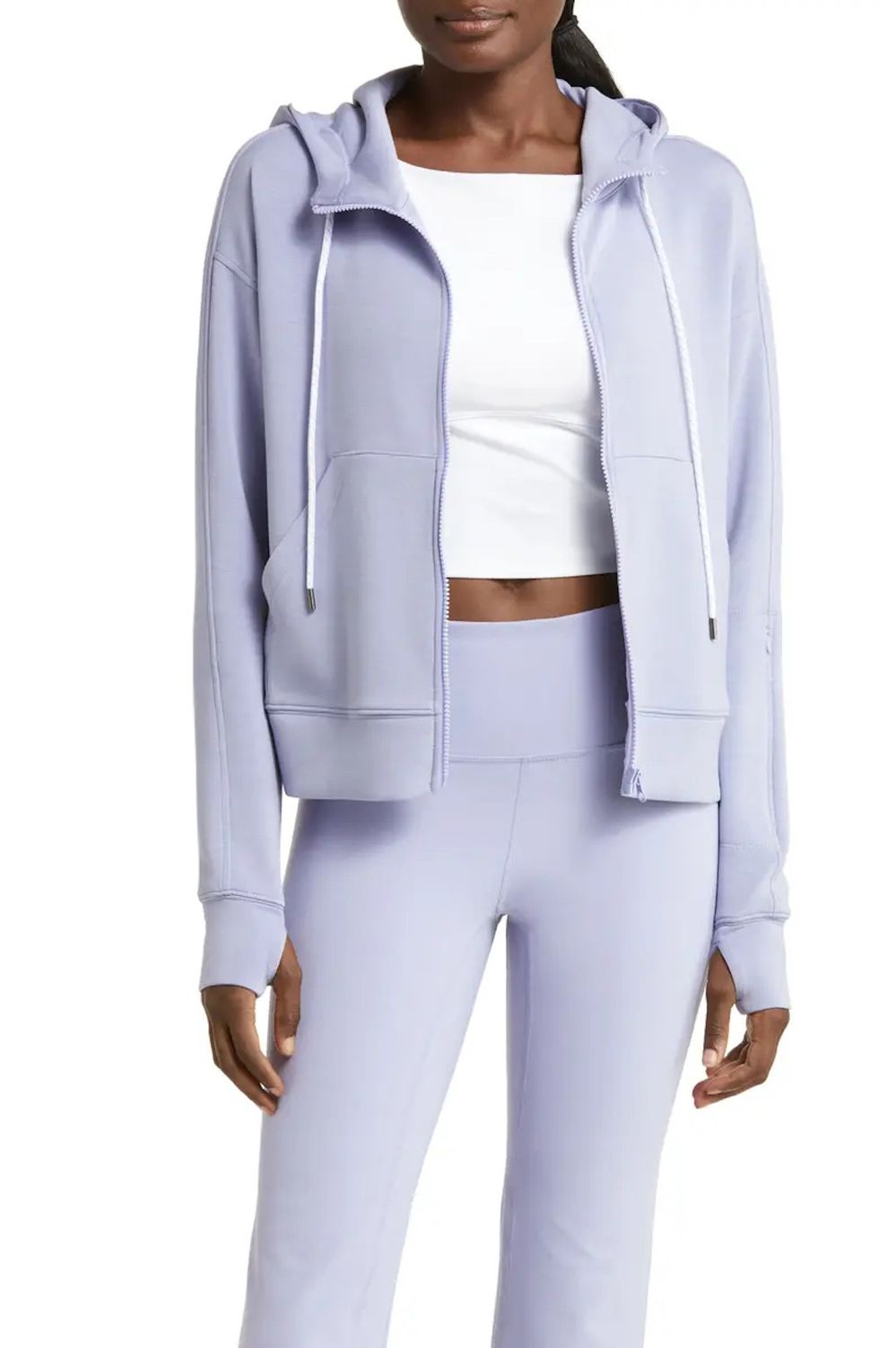 ZELLA Intention Boxy Modal Blend Zip-Up Hoodie