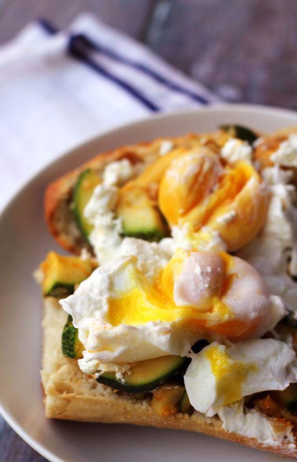 zucchini and goat cheese breakfast meal