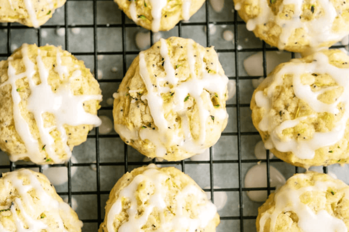 Zucchini Lemon Poppy Seed Cookies