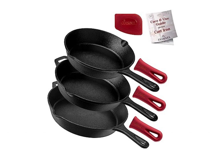 Pre-Seasoned Cast Iron Skillet- 12 inch for Home, Camping, Indoo