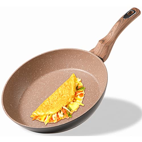 SENSARTE 12.5 inch Nonstick Frying Pan Skillet, Swiss Granite Coating Omelette Pan, Healthy Stone Cookware Chef's Pan, PFOA Free